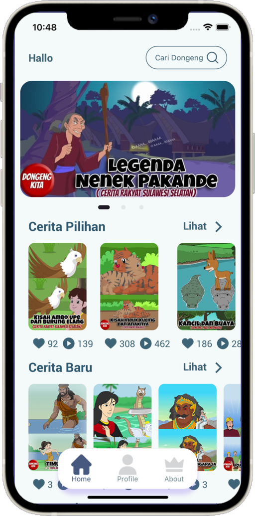 Dongeng Indonesia App Mockup